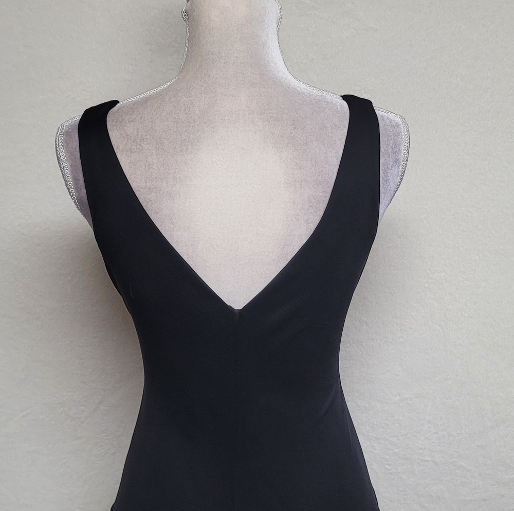 Whimsigoth Vintage 90s Ruby Rox Black Sequin Butterfly Asymmetric Mini Dress L - Picture 8 of 11